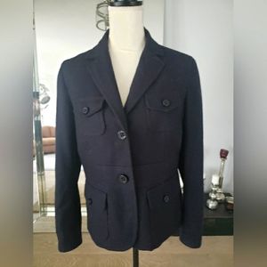PATRICK GERARD Women's Navy Wool  Short  Blazer Size T44 VTG